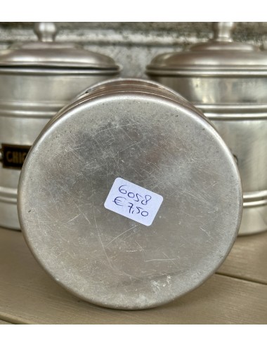 Storage can / Storage jar - metal/can model in large design - copper plate with inscription VERMICELLE