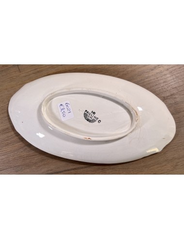 Saucer / Ravier - oblong oval - marked HB - décor PAULINE