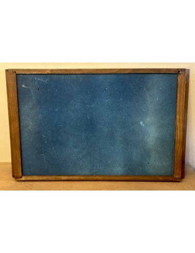 Tray - wood with mirrored glass with Art Deco décor behind it