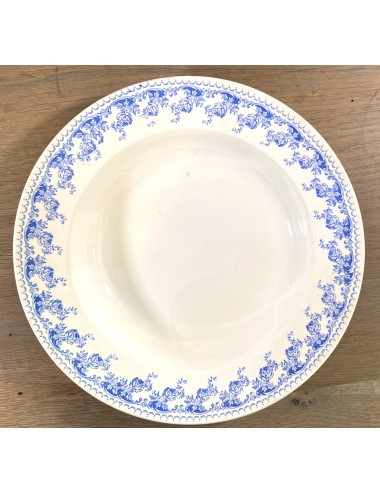 Deep plate / Soup plate / Pasta plate - Boch - décor ALBERT executed in blue