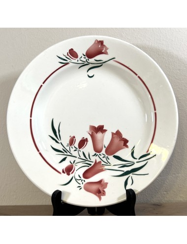 Dinner plate - St. Amandiose - spray decor of red bell flowers