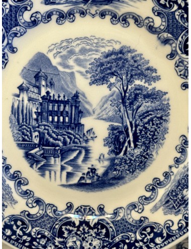 Breakfast plate / Dessert plate - Royal Sphinx - décor OLD ENGLAND in blue