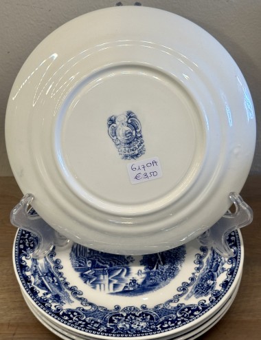 Breakfast plate / Dessert plate - Royal Sphinx - décor OLD ENGLAND in blue