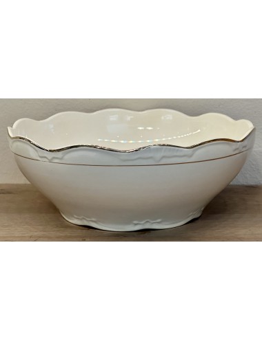 Nesting bowl - Boch - décor in cream white with a gold trim