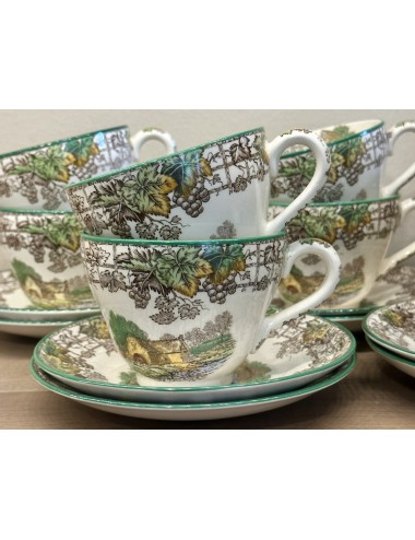 Cup and saucer - Copeland Spode England - décor SPODE'S BYRON in multi-colored design
