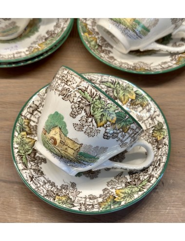Cup and saucer - Copeland Spode England - décor SPODE'S BYRON in multi-colored design