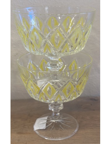 Ijscoupe / Schaaltje - VMC Reims (Verreries Mécanques Champenoises) - in geel uitgevoerd glas