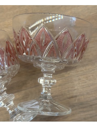 Ijscoupe / Schaaltje - VMC Reims (Verreries Mécanques Champenoises) - in rood uitgevoerd glas