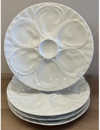 Oyster plate / Plate for oysters - Pillivuyt - executed in white