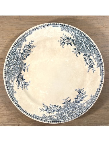 Breakfast plate / Dessert plate - B.F.K (Boch Frères Keramis) - décor ALICE executed in blue