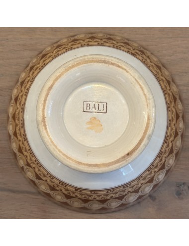 Bowl / Rinse bowl - larger size - unmarked (Regout?) - décor BALI in various shades of brown