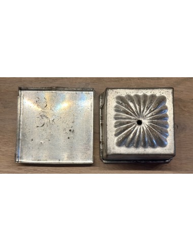 Ice mold - smaller square metal model in 2 parts
