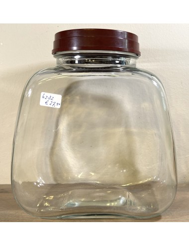 Voorraadpot / Snoeppot - groot glazen model met bakelieten deksel