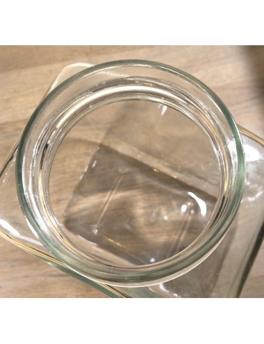 Voorraadpot / Snoeppot - groot glazen model met bakelieten deksel