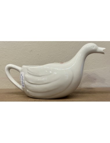 Infirmary / Drinking barge - unmarked - white porcelain model in the shape of a duck