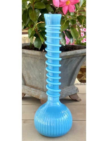 Vase - executed in blue/azure blue OPALINE glass