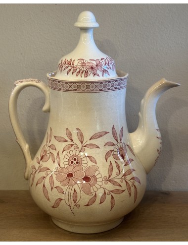 Coffee pot - Societe Ceramique Maestricht - décor SAIGON executed in red