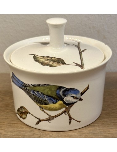 Sugar bowl - Villeroy & Boch Luxembourg - décor with image of a bird and blossom