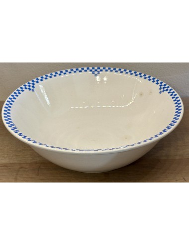 Potato dish / Salad bowl - Nimy with additional mark INNO - décor DAMIER of blue cubes and checks