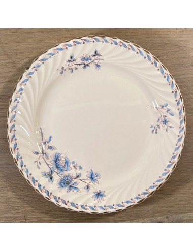 Breakfast plate / Dessert plate - Petrus Regout - décor 33 in light blue and gold accents