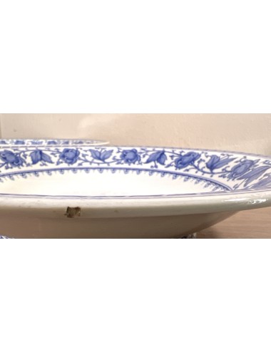 Tazza / Presentation bowl - on low pedestal - Sarreguémines - décor SYRA executed in blue