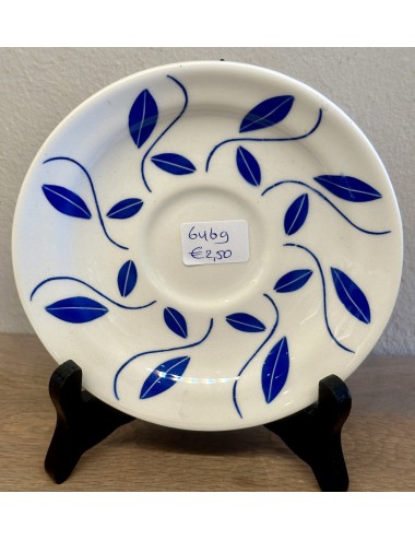 Bottom dish / Saucer - Boch - probably form VEDETTE with blue executed leaves - 1960s