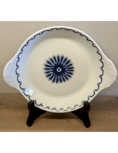 Dish - porcelain - Porcelain de Paris - décor MING BLUE with blue decorations