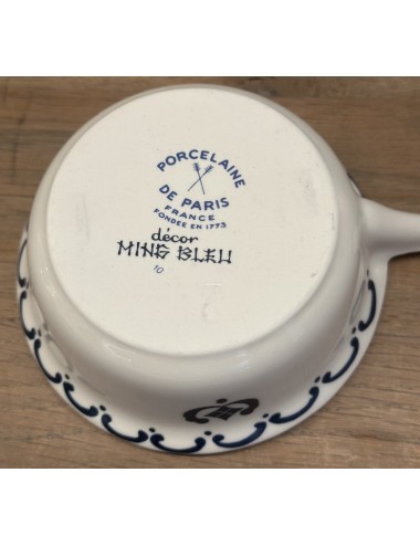Sauce bowl / Bowl - porcelain - Porcelain de Paris - décor MING BLUE with blue decorations