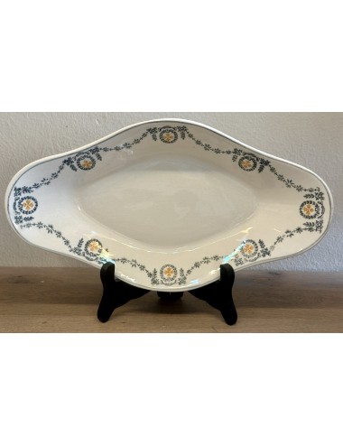 Ravier / Acid dish - in wyber design - Longwy - décor MOSELLE with garland decoration