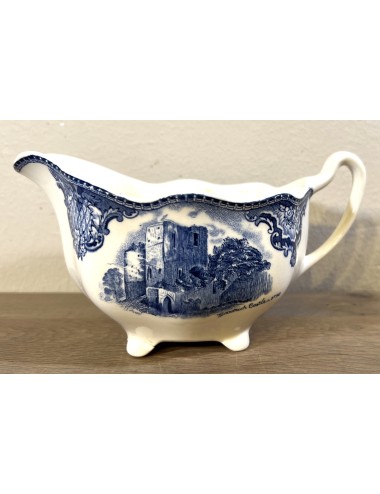 Milk jug - Johnson Bros England - décor OLD BRITAIN CASTLES executed in blue