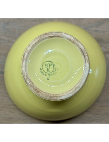 Bowl - medium model - B.F.K (Boch Frères Keramis) - décor executed in yellow color