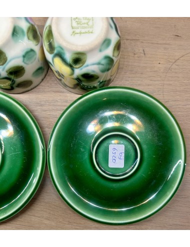 Cup and saucer - Boch - shape MENUET - décor IN THE MOOD with saucers in full color dark green