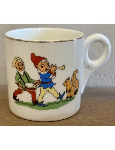 Milk Cup / Mug - children's model - unmarked but Royal Sphinx - décor with music-making gnomes