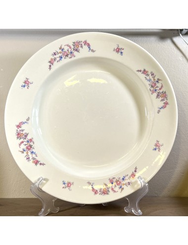 Plate / Bowl - larger round model - Petrus Regout - décor with small roses and scattered flowers