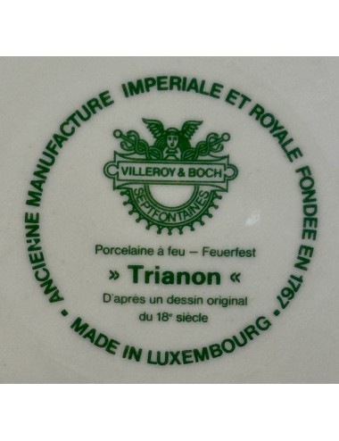 Breakfast plate / Dessert plate - Villeroy & Boch - décor TRIANON with green/pink decoration in refractory porcelain