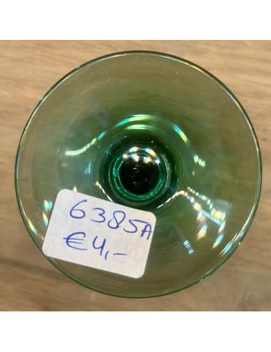 Liqueur glass - unmarked - executed in green colored glass