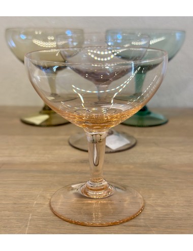 Liqueur glass - unmarked - executed in salmon/orange colored glass