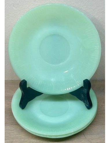 Bottom Dish / Saucer - FIRE KING - jadeite / jade green glass