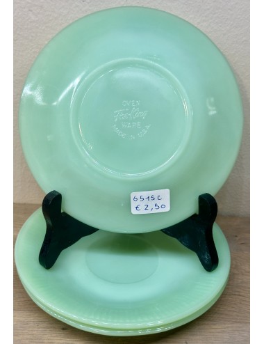 Bottom Dish / Saucer - FIRE KING - jadeite / jade green glass