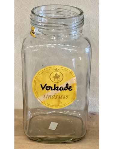 Glass storage jar - large model - Verkade - lid missing