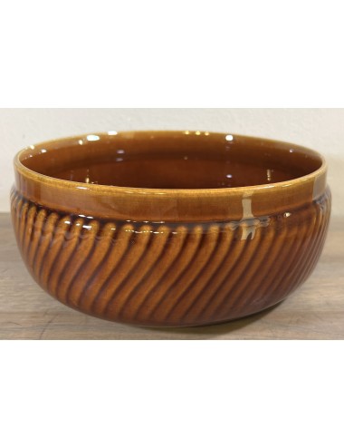 Bowl / Salad bowl - round, deeper, model - Boch - décor TRIANON executed in brown