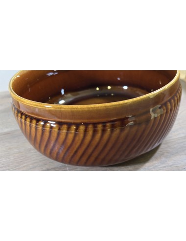 Bowl / Salad bowl - round, deeper, model - Boch - décor TRIANON executed in brown