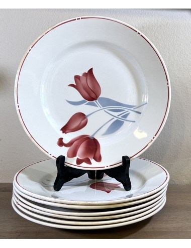 Dinner plate - Moulin des Loups - Orcerame France - porcelain opaque - décor DIDIER