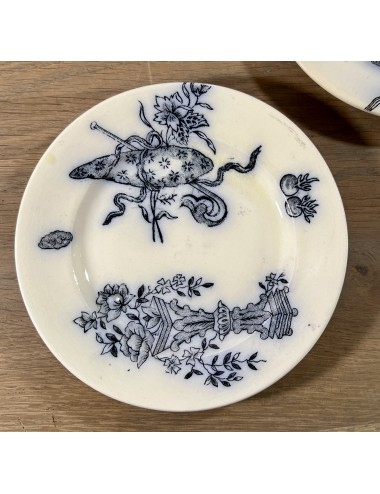 Ontbijtbord / Dessertbord - klein model, kinderservies - gemerkt met IVOIRE (waarschijnlijk Nimy) - décor met bloesems/bloemen