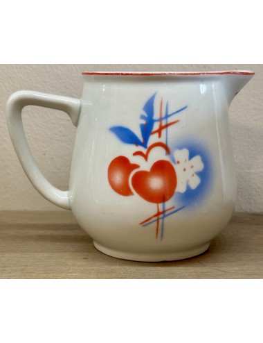Milk jug / Jug - JSK Czechoslovakia - porcelain with spray decor of cherries