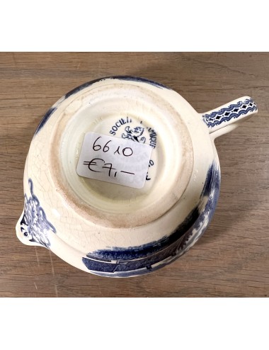 Milk jug - Societe Ceramique Maestricht - décor BOERENHOEVE executed in blue