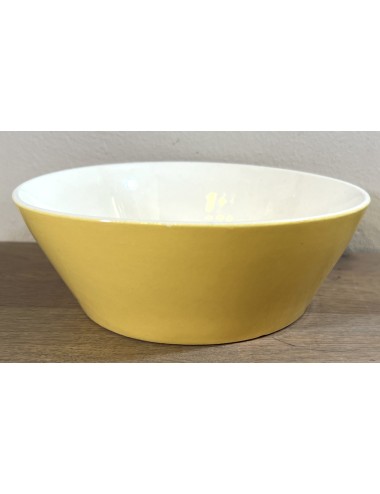 Bowl - deeper model - Torgau (made in Germany) - décor executed in ochre yellow pastel color