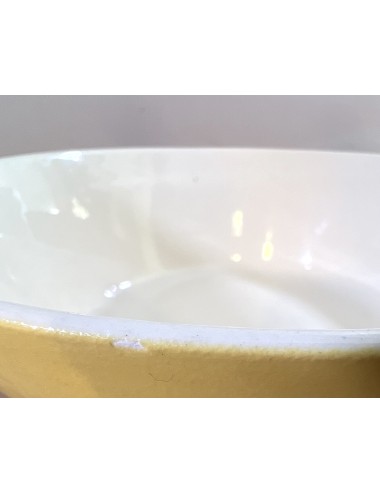 Bowl - deeper model - Torgau (made in Germany) - décor executed in ochre yellow pastel color