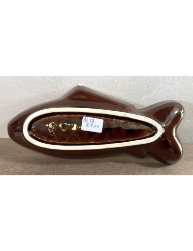 Puddingvorm - in vorm van een vis - Villeroy & Boch - uitgevoerd in bruin keramiek