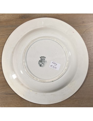 Deep plate / Soup plate / Pasta plate - Boch - décor BOERENBONT with a hand-painted yellow flower